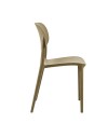 Set 4 Sedia in Polipropilene Loop Impilabili Tortora – Design Moderno e Leggero