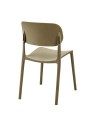 Set 4 Sedia in Polipropilene Loop Impilabili Tortora – Design Moderno e Leggero