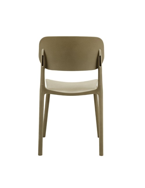 Set 4 Sedia in Polipropilene Loop Impilabili Tortora – Design Moderno e Leggero