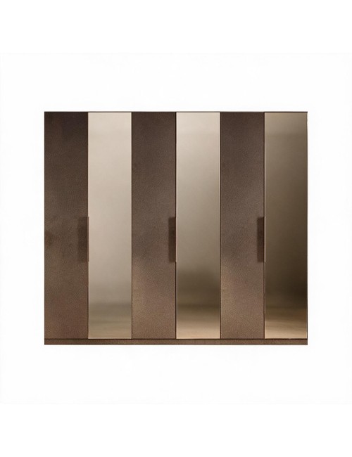 Armadio 6 Ante Battenti con Specchi Bronzati Mustella 275x55x240h
