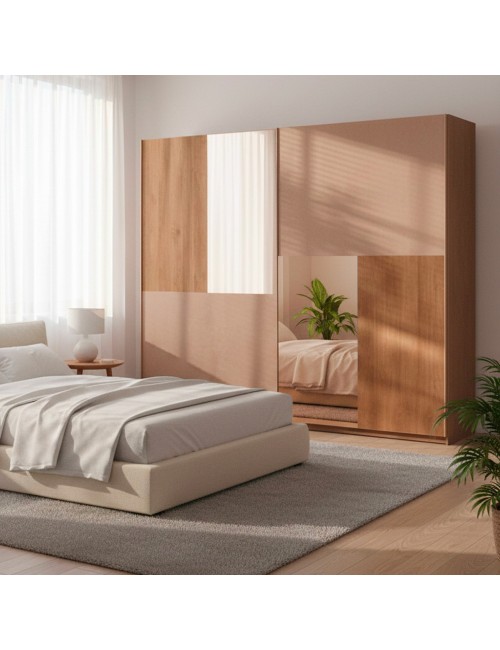 Armadio 2 Ante Scorrevoli con Specchi Quinn 275x59x240h Prezzo