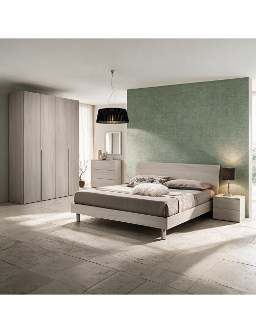 Camera da Letto Completa Urano con Armadio 4 Ante – Olmo Perla