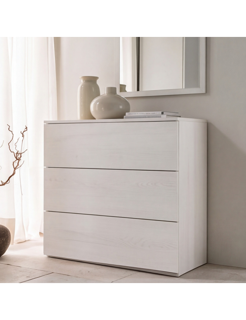 Camera da Letto Completa Urano con Armadio 4 Ante – Bianco Larice
