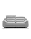 Divano Egeo 3 Posti con 2 Recliner Elettrici in Tessuto Grigio 214x97x96 – Comfort e Design Moderno