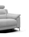 Divano Egeo 3 Posti con 2 Recliner Elettrici in Tessuto Grigio 214x97x96 – Comfort e Design Moderno