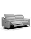 Divano Egeo 3 Posti con 2 Recliner Elettrici in Tessuto Grigio 214x97x96 – Comfort e Design Moderno