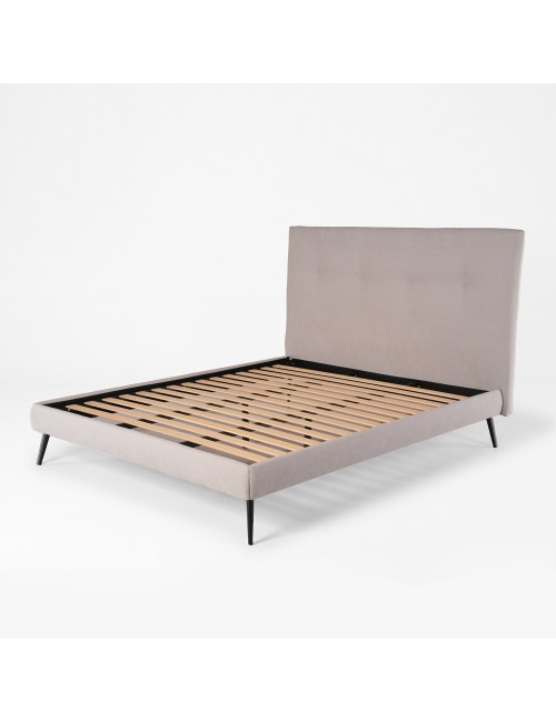 Letto matrimoniale Stiletto con rete fissa colore Enjoy grigio chiaro