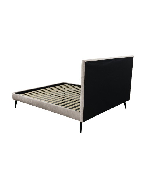 Letto matrimoniale Stiletto con rete fissa colore Enjoy grigio chiaro