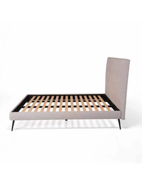 Letto matrimoniale Stiletto con rete fissa colore Enjoy grigio chiaro