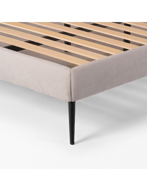 Letto matrimoniale Stiletto con rete fissa colore Enjoy grigio chiaro