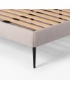 Letto matrimoniale Stiletto con rete fissa colore Enjoy grigio chiaro
