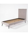Letto singolo con rete inclusa Stiletto tessuto Enjoy grigio chiaro