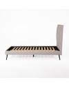 Letto singolo con rete inclusa Stiletto tessuto Enjoy grigio chiaro