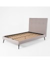 Letto una piazza e mezza con rete inclusa Stiletto tessuto Enjoy grigio chiaro