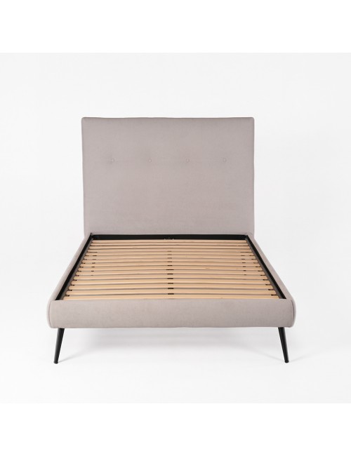 Letto una piazza e mezza con rete inclusa Stiletto tessuto Enjoy grigio chiaro