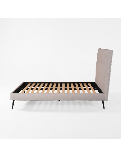 Letto una piazza e mezza con rete inclusa Stiletto tessuto Enjoy grigio chiaro