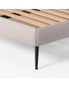 Letto una piazza e mezza con rete inclusa Stiletto tessuto Enjoy grigio chiaro