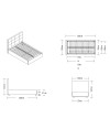 Letto singolo con contenitore Ascoli 80x190 tessuto Enjoy tortora