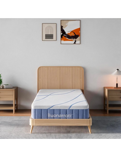 Materasso singolo Pergamo a molle 5 zone con rivestimento Antiscivolo 80x190x30H