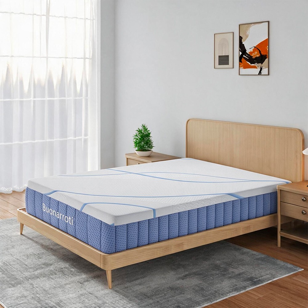 Materasso una piazza e mezza Pergamo a molle 5 zone con rivestimento Antiscivolo 120x190x30H