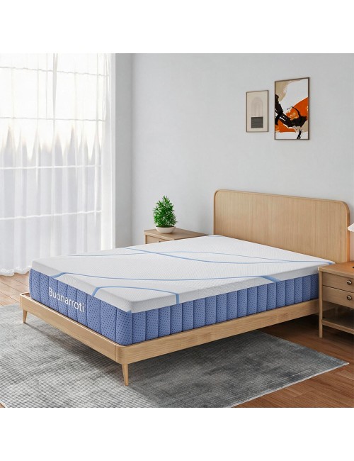 Materasso una piazza e mezza Pergamo a molle 5 zone con rivestimento Antiscivolo 120x190x30H