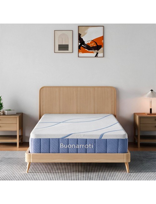 Materasso una piazza e mezza Pergamo a molle 5 zone con rivestimento Antiscivolo 120x190x30H