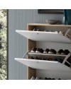 Scarpiera Slim 3 Ante a Ribalta Scocca Nodo e Ante Bianco Made in Italy – Capienza 9 Paia