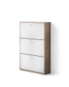 Scarpiera Slim 3 Ante a Ribalta Scocca Nodo e Ante Bianco Made in Italy – Capienza 9 Paia