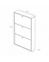 Scarpiera Slim 3 Ante a Ribalta Scocca Nodo e Ante Bianco Made in Italy – Capienza 9 Paia