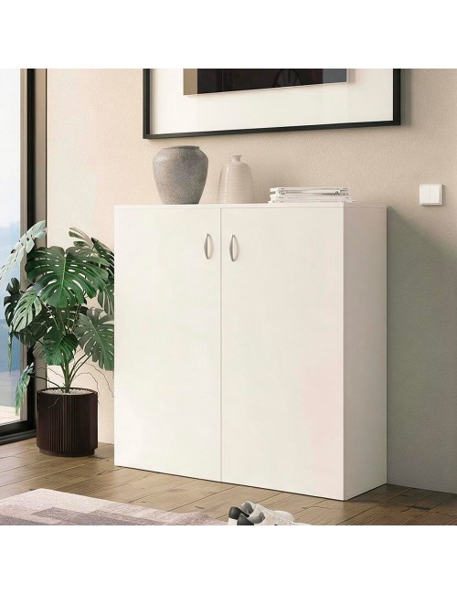 Scarpiera Duo 2 Ante Battenti Bianco Made in Italy – 3 Cestelli Interni e Ripiani per 12 Paia