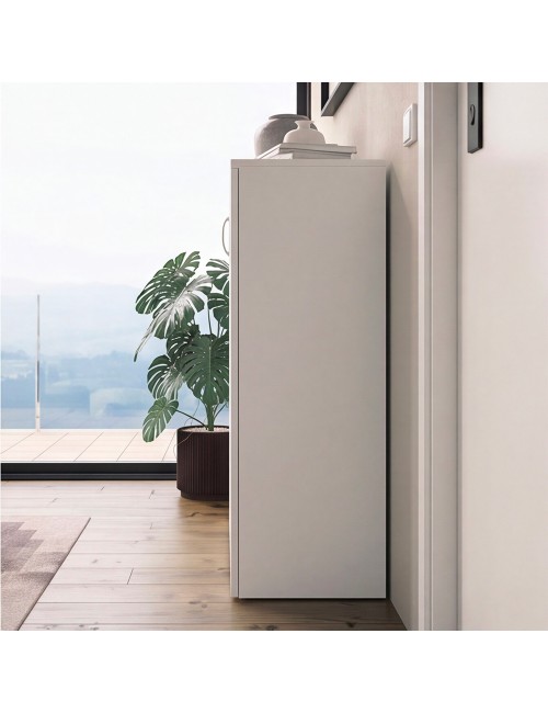 Scarpiera Duo 2 Ante Battenti Bianco Made in Italy – 3 Cestelli Interni e Ripiani per 12 Paia