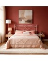Letto Matrimoniale Alice in Ferro Battuto Bianco Opaco 160x190 cm