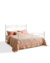Letto Matrimoniale Alice in Ferro Battuto Bianco Opaco 160x190 cm