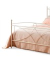Letto Matrimoniale Alice in Ferro Battuto Bianco Opaco 160x190 cm