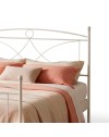 Letto Matrimoniale Alice in Ferro Battuto Bianco Opaco 160x190 cm