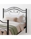 Letto una piazza e mezza in Ferro Battuto Cuore Nero Made in Italy