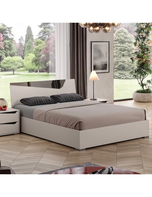 Camera da Letto Completa FRIDA Cashmere con Letto Contenitore e Armadio 6 Ante