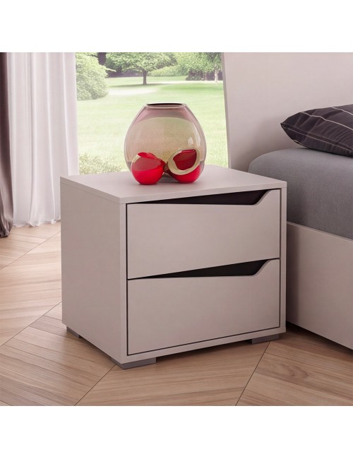 Camera da Letto Completa FRIDA Cashmere con Letto Contenitore e Armadio 6 Ante