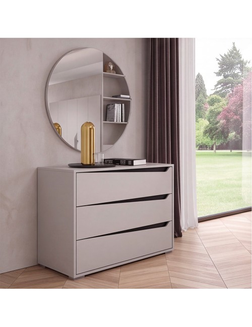 Camera da Letto Completa Paris03 Cashmere con Letto Contenitore e Armadio 6 Ante