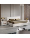 Camera da Letto Completa Sunrise09 con Letto Contenitore e Armadio 6 Ante Cashmere e Noce Chiaro
