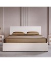 Camera da Letto Completa Sunrise09 con Letto Contenitore e Armadio 6 Ante Cashmere e Noce Chiaro