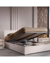Camera da Letto Completa SABINA con Letto Contenitore e Armadio 6 Ante Cashmere e Noce Chiaro