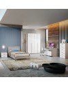 Cameretta Completa ALBUS con Letto 1 Piazza e Mezza, Armadio 4 Ante e Zona Studio - Olmo Perla e Larice Bianco