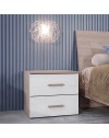 Cameretta Completa Joice02 con Letto 1 Piazza e Mezza, Armadio 4 Ante e Zona Studio - Olmo Perla e Larice Bianco