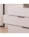 Camera da Letto Completa Milva con Letto Contenitore Sofaback Grigio, Armadio Scorrevole Ante Specchiate Cashmere