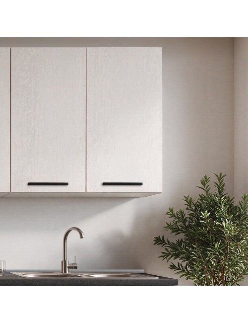 Cucina Completa Meraviglia XL 375 cm Reversibile Rovere Gessato Naturale e Bianco