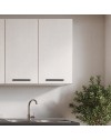 Cucina Completa Meraviglia XL 375 cm Reversibile Rovere Gessato Naturale e Bianco
