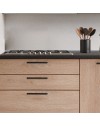 Cucina Completa Meraviglia XL 375 cm Reversibile Rovere Gessato Naturale e Bianco