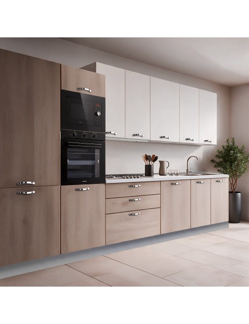 Cucina Completa Meraviglia XL Reversibile 375 cm Olmo e Bianco Frassinato