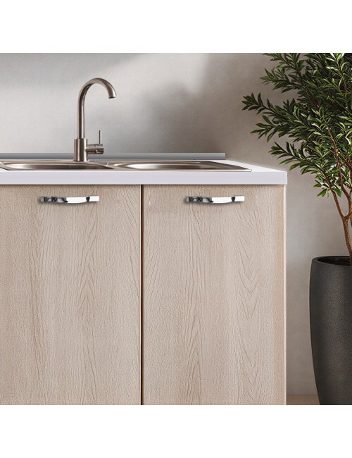 Cucina Completa Meraviglia XL Reversibile 375 cm Olmo e Bianco Frassinato